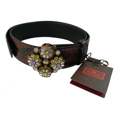 Pre-owned Etro Leather Belt In Multicolour