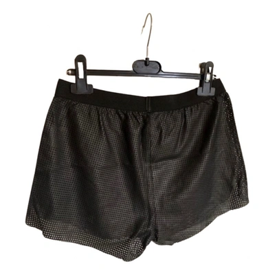 Pre-owned Doma Leather Mini Short In Black