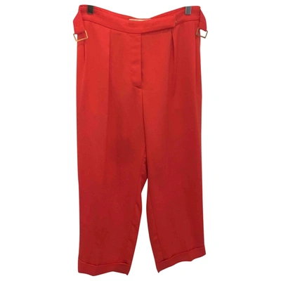 Pre-owned Cã©dric Charlier Trousers In Orange