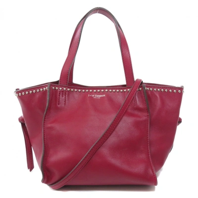 Pre-owned J & M Davidson Leather Handbag In Pink