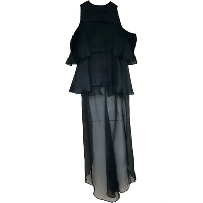 Pre-owned Anne Fontaine Silk Vest In Black