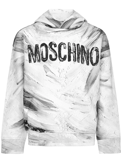 Moschino Kids' Paintings Sweatshirt In White