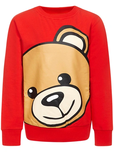Moschino Kids Teddy Bear Sweatshirt In Red