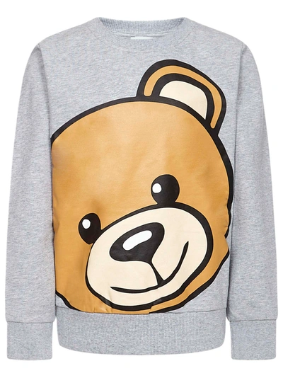Moschino Kids Teddy Bear Sweatshirt In Grey