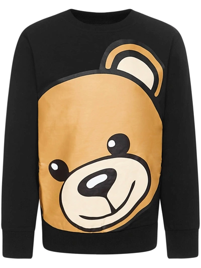 Moschino Kids Teddy Bear Sweatshirt In Black