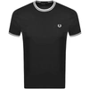 Fred Perry Embroidered-logo Short-sleeved T-shirt In Blue