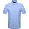 FRED PERRY FRED PERRY OXFORD SHORT SLEEVE SHIRT BLUE