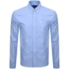 Fred Perry Oxford Long Sleeve Shirt Blue In Blue