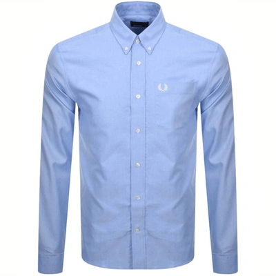 Fred Perry Oxford Long Sleeve Shirt Blue