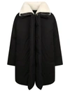Givenchy Cotton Down Jacket With Shearling Collar In Black
