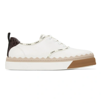 Chloé White And Beige Lauren Trainers