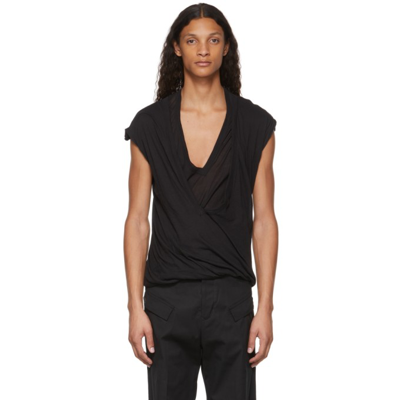 Rick Owens Black Double Dylan T-shirt In 09 Black | ModeSens