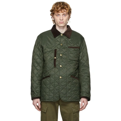 Barbour X Engineered Garments 绗缝夹克 In Green
