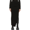 RICK OWENS BLACK EASY RENT SKIRT