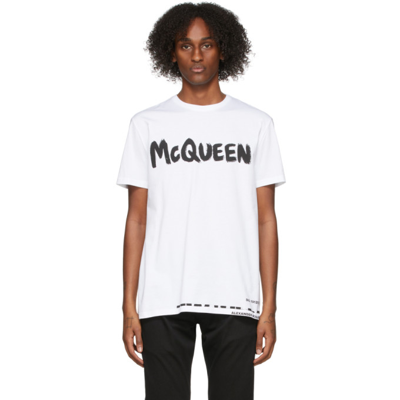 ALEXANDER MCQUEEN WHITE LOGO T-SHIRT