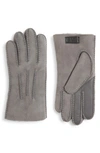Ugg Contrast Sheepskin Touch Tech Gloves In Metal