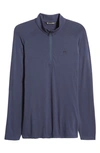 Travismathew Networking Quarter Zip Fleece Pullover In Mood Indigo