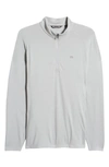 Travismathew Networking Quarter Zip Fleece Pullover In Sleet