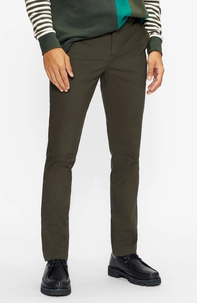 Ted Baker Genay Slim-fit Stretch Cotton-blend Chinos In Brown