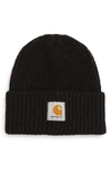 Carhartt Anglistic Wool & Cotton Cuff Beanie In Speckled Black