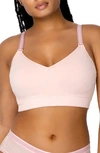 Curvy Couture Smooth Seamless Comfort Bralette In Blushing Rose