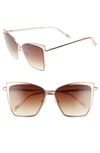 Diff Becky 57mm Sunglasses In Rose/ Brown