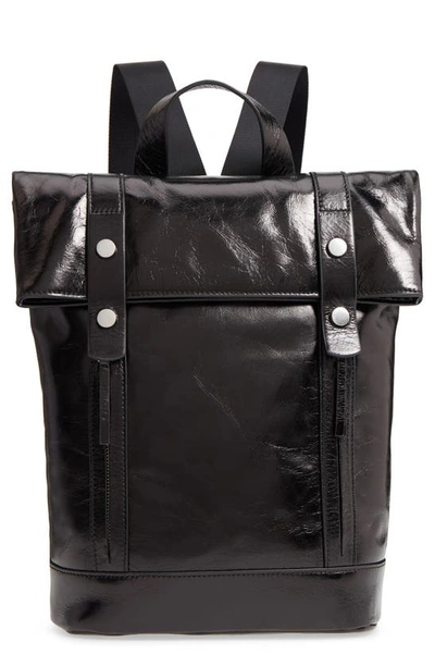 Treasure & Bond Remy Glazed Leather Backpack In Black