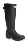 Hunter Original Tall Waterproof Rain Boot In Black/ Black Ice