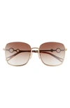 Chloé 59mm Square Sunglasses In Gold