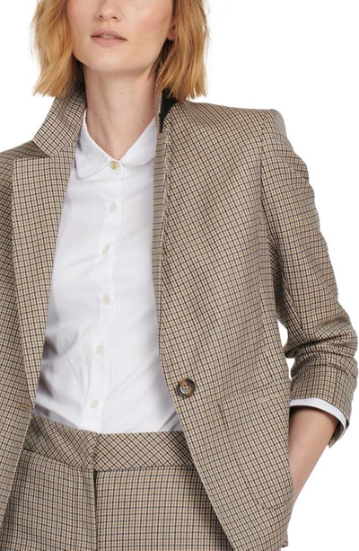 Barbour Heidi Tailored Blazer In Hessian Check