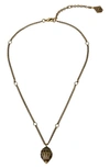 Kurt Geiger Eagle Pendant Necklace, 16-18 In Crystal Dorado