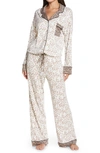 Honeydew Intimates Tucked In Lounge Jumpsuit In Ivory Animal