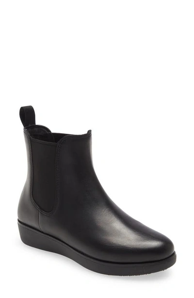 Fitflop Sumi Leather Chelsea Boot In All Black
