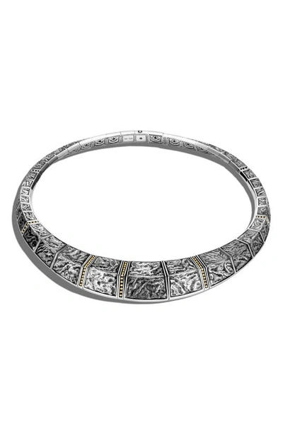 John Hardy 18k Yellow Gold & Sterling Silver Classic Chain Reticulated Jawan Necklace, 18 In Multicolor