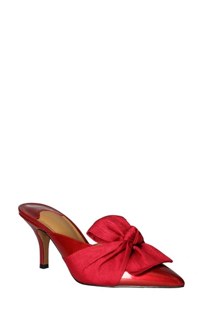 J. Reneé J.renée Mianna Pointed Toe Mule In Red Patent/fai