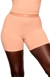 Skims Sleep Rib Boxers In Peach