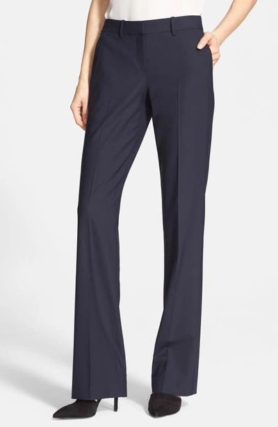 Theory Custom Max Stretch Wool Pants In Navy