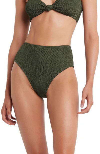 Bound By Bond-eye The Palmer Ribbed Bikini Bottoms In Khaki