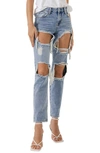 Grey Lab Distressed Jeans In Blue