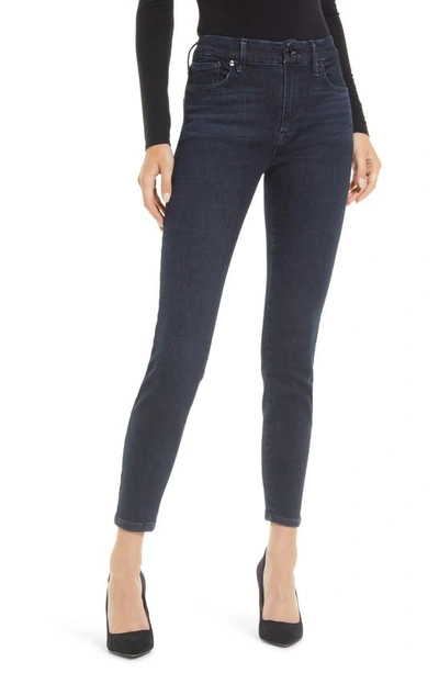 Good American Always Fits Ankle Skinny Jeans In Deep Blue002