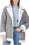 MOLLY BRACKEN FAUX SHEARLING TWEED JACKET,P1566AH21