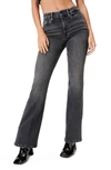Good American Good Releasr Hem Flare Jeans In Black164