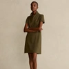 Ralph Lauren Cotton Mesh Polo Dress In Expedition Olive