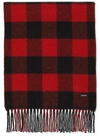 Woolrich Wool Blend Scarf In Red Check
