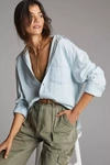 Citizen Of Humanity Kayla Santa Cruz Cotton Shirt In Blue