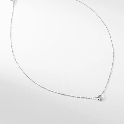 M.m.lafleur The Single Bezel Necklace Silver In Silver-plated Silver