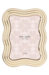 Kate Spade South Street 5" X 7" Gold Wavy Picture Frame In Gold