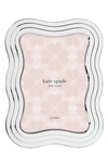 Kate Spade South Street 5" X 7" Silver Wavy Picture Frame In Silver Plated