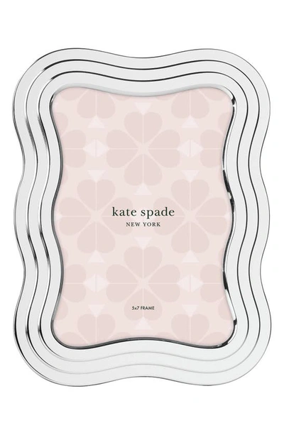 Kate Spade South Street 5" X 7" Silver Wavy Picture Frame In Silver Plate