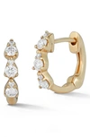 Dana Rebecca Designs Sophia Ryan Diamond Teardrop Huggie Hoop Earrings In Yellow Gold